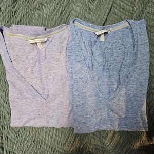Victoria's Secret V-Neck T-Shirts - Blue and Purple